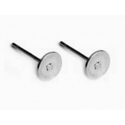 Base para pendiente plateado con tuerca