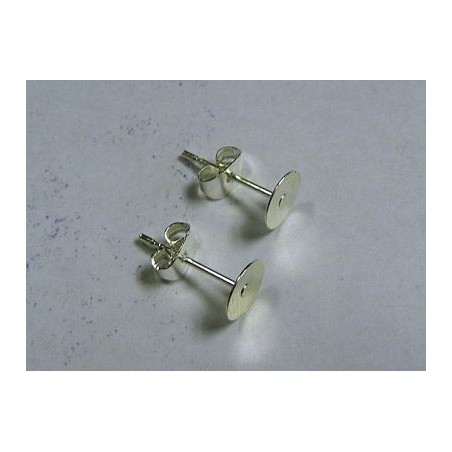 Base para pendiente plateado con tuerca