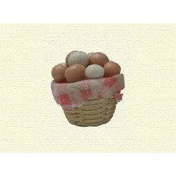 Huevos en cestillo en miniatura