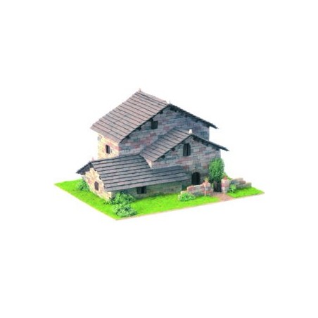 Maqueta de casa rústica de piedra de la marca domus kits.